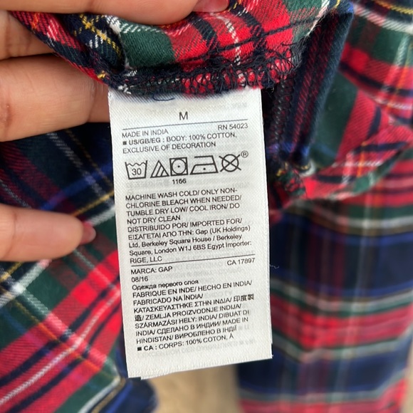 Gap  x Pendleton Plaid Pajama Top M - Picture 3 of 4